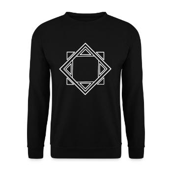 Square triangle frame decoration gift - Unisex Sweatshirt - black - Front - Alina (178cm) & Michal (187cm)