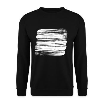 Coups de pinceau blanc fond décor - Sweat-shirt Unisexe - noir - Devant - Alina (178cm) & Michal (187cm)