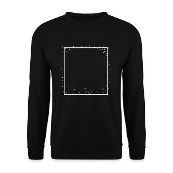 Star frame with dot decoration - Unisex Sweatshirt - black - Front - Alina (178cm) & Michal (187cm)