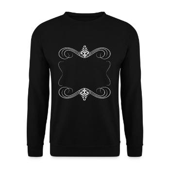 White Elegant Frame Wedding Decoration - Unisex Sweatshirt - black - Front - Alina (178cm) & Michal (187cm)