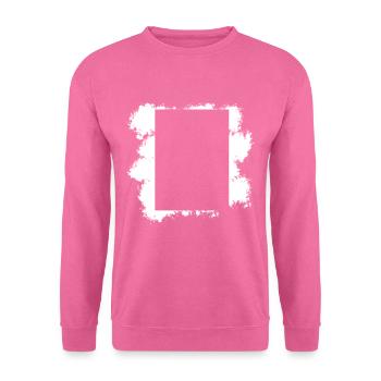 Fond blanc Décoration de forme rectangulaire - Sweat-shirt Unisexe - rose - Devant