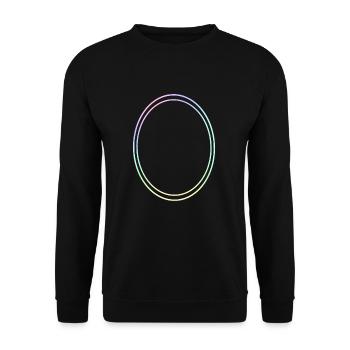 Cercle ovale dans la décoration de couleurs vives - Sweat-shirt Unisexe - noir - Devant - Alina (178cm) & Michal (187cm)
