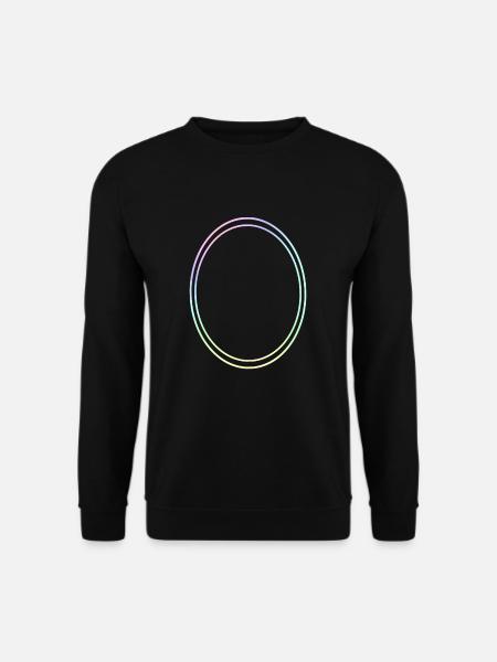 Oval circle in bright colors decoration - Unisex Sweatshirt - black