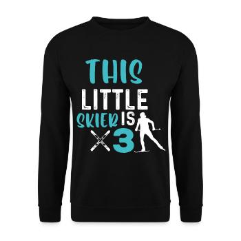 Dieser Kleine Skifahrer Ist 3 - Skifahren - Unisex Pullover - Schwarz - Vorne - Alina (178cm) & Michal (187cm)