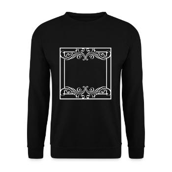 Ornamente Rahmen für Frauen - Unisex Pullover - Schwarz - Vorne - Alina (178cm) & Michal (187cm)