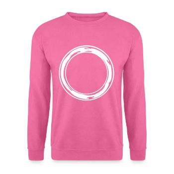 Cercle rond blanc avec taches de couleur - Sweat-shirt Unisexe - rose - Devant