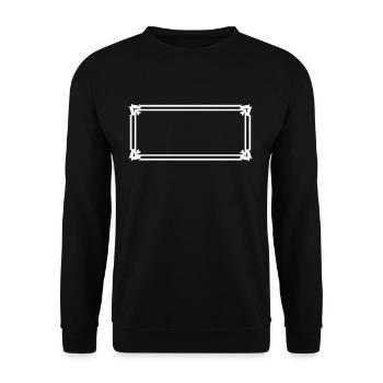 Cadre rectangulaire avec ornements - Sweat-shirt Unisexe - noir - Devant - Alina (178cm) & Michal (187cm)