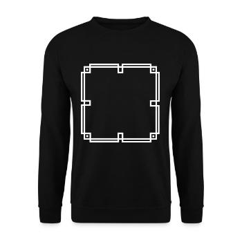 Oriental Frame Lines Line Décoration - Sweat-shirt Unisexe - noir - Devant - Alina (178cm) & Michal (187cm)