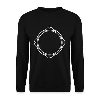Cool frame in black with corners - Unisex Sweatshirt - black - Front - Alina (178cm) & Michal (187cm)