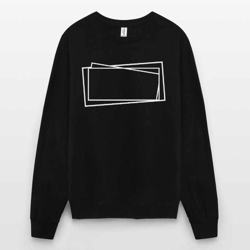 White Square Lines Strokes Frames Unisex Sweatshirt