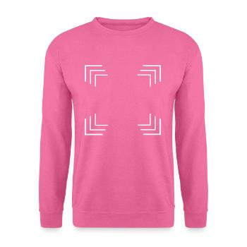 Corners frame in white - Unisex Sweatshirt - pink - Front