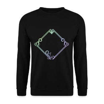 Cadres ornementaux colorés - Sweat-shirt Unisexe - noir - Devant - Alina (178cm) & Michal (187cm)