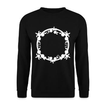 Ornements Cadre circulaire Texte de base - Sweat-shirt Unisexe - noir - Devant - Alina (178cm) & Michal (187cm)