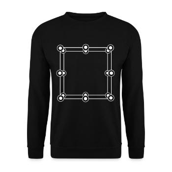 Futuristic frame with circles points - Unisex Sweatshirt - black - Front - Alina (178cm) & Michal (187cm)