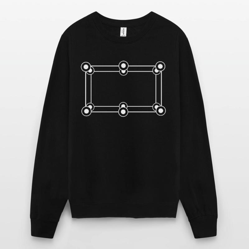 Futuristic frame with circles points Unisex Sweatshirt