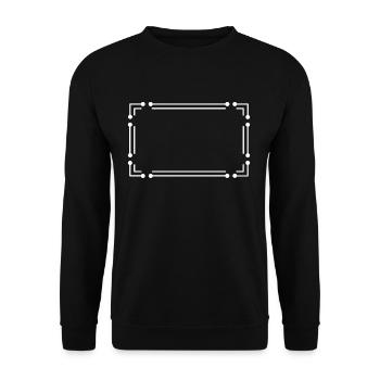 Frame Line Stroke Punke in black - Unisex Sweatshirt - black - Front - Alina (178cm) & Michal (187cm)