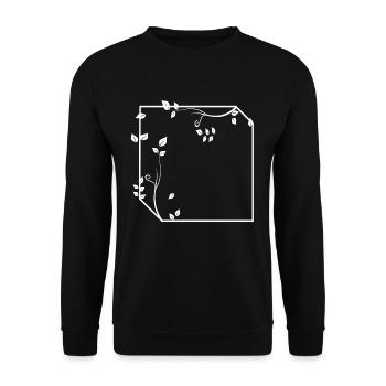 Cadre avec coins ornement décoration texte de base - Sweat-shirt Unisexe - noir - Devant - Alina (178cm) & Michal (187cm)
