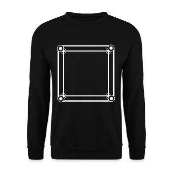 Simple Square Frame White Decoration - Unisex Sweatshirt - black - Front - Alina (178cm) & Michal (187cm)
