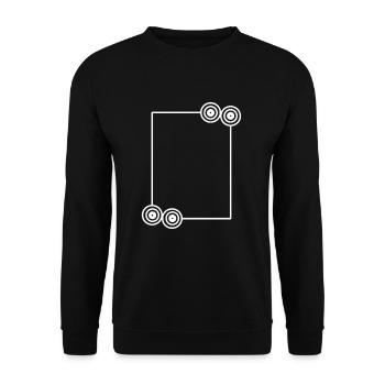 Texte de base de cadre blanc allongé - Sweat-shirt Unisexe - noir - Devant - Alina (178cm) & Michal (187cm)