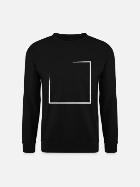 Large Rectangular Frame Weathered - Unisex Sweatshirt - black