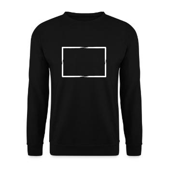 White brush strokes Rectangular frame - Unisex Sweatshirt - black - Front - Alina (178cm) & Michal (187cm)