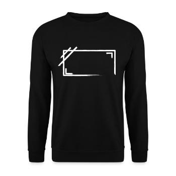 Traits de cadre rectangulaire patinés - Sweat-shirt Unisexe - noir - Devant - Alina (178cm) & Michal (187cm)