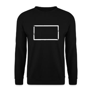 Coups de pinceau Décoration de cadre rectangulaire - Sweat-shirt Unisexe - noir - Devant - Alina (178cm) & Michal (187cm)