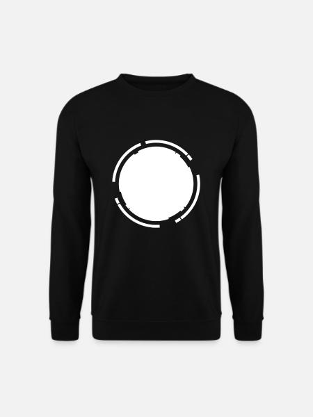 Weißer Rahmen Hintergrund Kreisfömig - Unisex Pullover - Schwarz