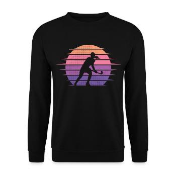 Joueuse de hockey sur gazon Joueuse de hockey Hockey féminin - Sweat-shirt Unisexe - noir - Devant - Alina (178cm) & Michal (187cm)