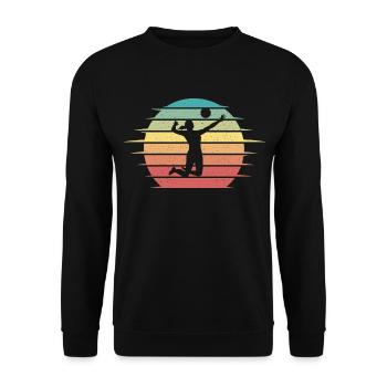 Volleyball Player Volleyball Player Girls Volleyball - Unisex Sweatshirt - black - Front - Alina (178cm) & Michal (187cm)