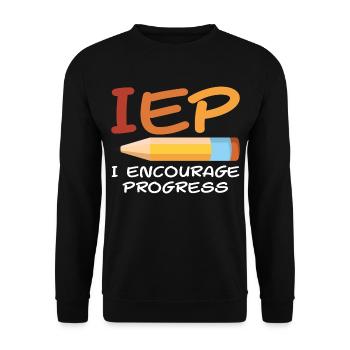 IEP SPED Teacher Art | Special Education Teacher - Unisex Sweatshirt - black - Front - Alina (178cm) & Michal (187cm)
