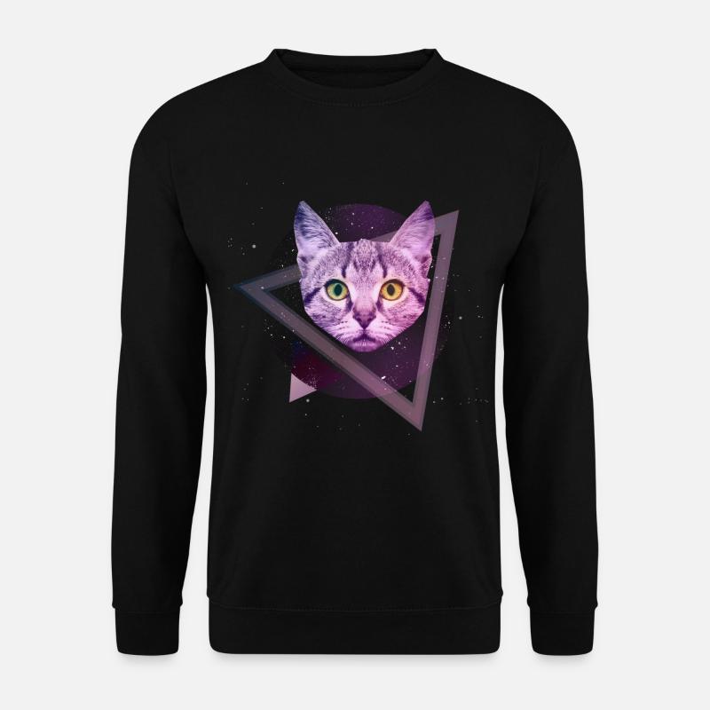 Chat de l'espace - Sweat-shirt Unisexe - noir