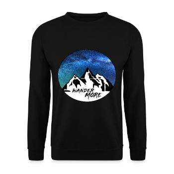 +++ Limited Edition +++ Wander more Sky - Unisex Sweatshirt - black - Front - Alina (178cm) & Michal (187cm)