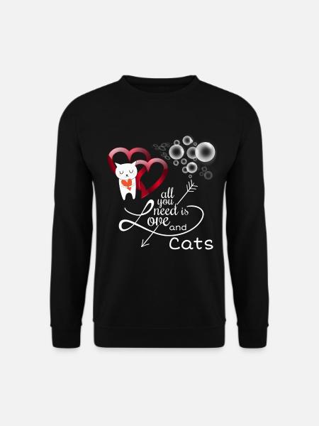 Amis chat, dire chat - Sweat-shirt Unisexe - noir