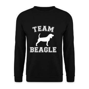 Team Beagle Dog Dog Lover - Sweat-shirt Unisexe - noir - Devant - Alina (178cm) & Michal (187cm)