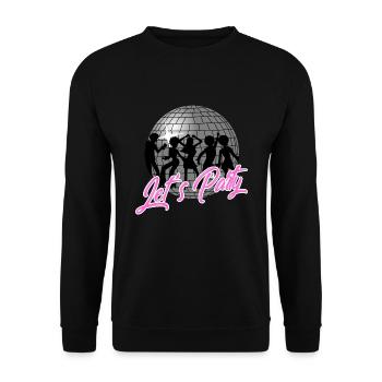 Let's Party 70s disco ball disco - Unisex Sweatshirt - black - Front - Alina (178cm) & Michal (187cm)