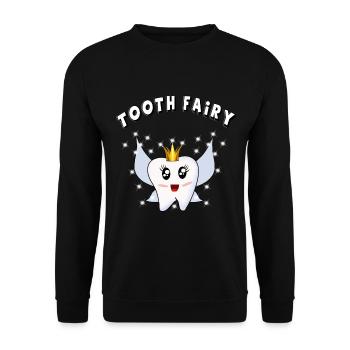 tee-shirt dentaire fée dentaire dentiste infirmière dentaire - Sweat-shirt Unisexe - noir - Devant - Alina (178cm) & Michal (187cm)