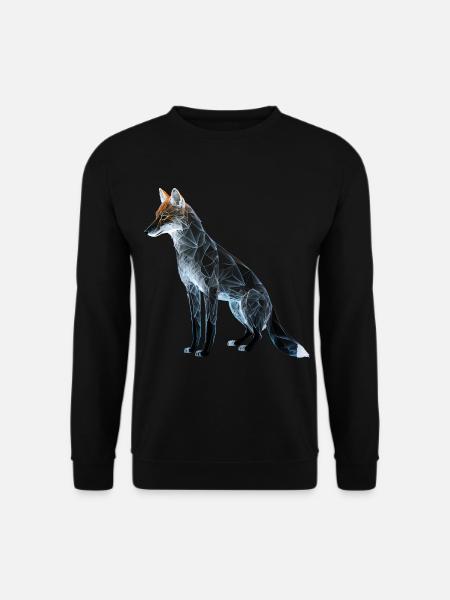 Fuchs Fuchsmotiv Tiere Geschenk Kunst Tiermotiv - Unisex Pullover - Schwarz