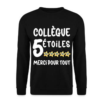 Cadeau Collègue Départ Future Retraite - Sweat-shirt Unisexe - noir - Devant - Alina (178cm) & Michal (187cm)
