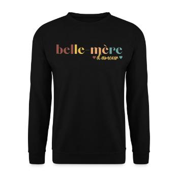 Belle-mère d' amour cadeau pour belle-maman - Sweat-shirt Unisexe - noir - Devant - Alina (178cm) & Michal (187cm)