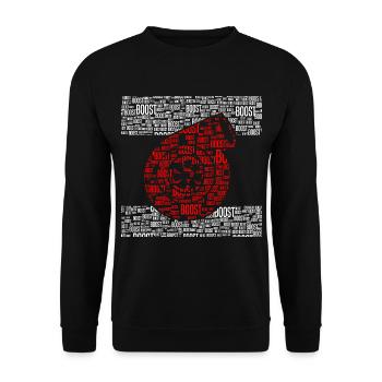 BOOST - Unisex Pullover - Schwarz - Vorne - Alina (178cm) & Michal (187cm)