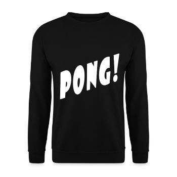 Pong! - Schwarz/Black - Partner/Duo Look - Ping! - Unisex Pullover - Schwarz - Vorne - Alina (178cm) & Michal (187cm)
