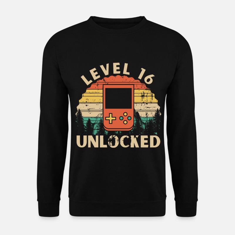 Level 16 freigeschaltet - Unisex Pullover - Schwarz