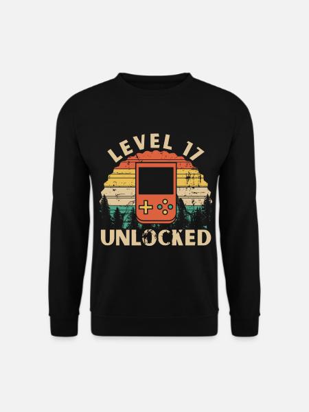 Level 17 Unlocked - Unisex Sweatshirt - black
