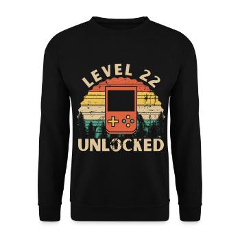 Level 22 Unlocked - Sweat-shirt Unisexe - noir - Devant - Alina (178cm) & Michal (187cm)