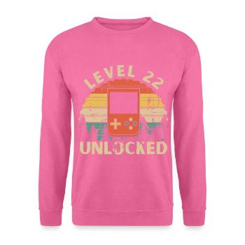 Level 22 freigeschaltet - Unisex Pullover - Pink - Vorne