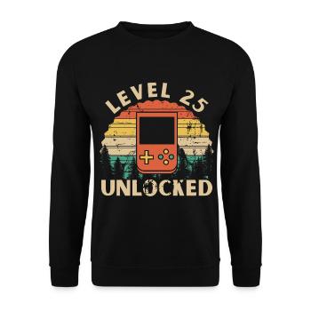 Level 25 Unlocked - Sweat-shirt Unisexe - noir - Devant - Alina (178cm) & Michal (187cm)