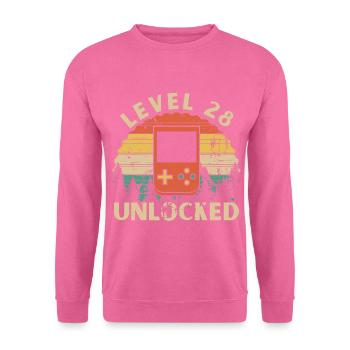 Level 28 freigeschaltet - Unisex Pullover - Pink - Vorne