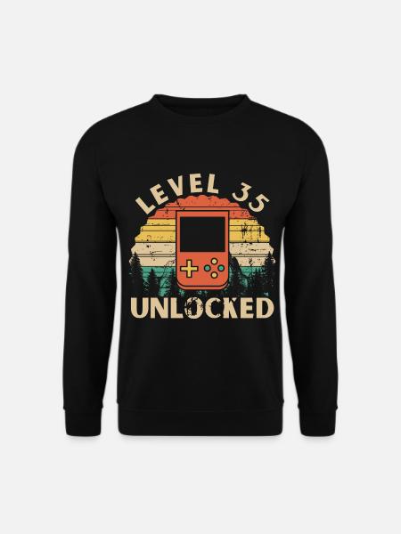 Level 35 Unlocked - Unisex Sweatshirt - black