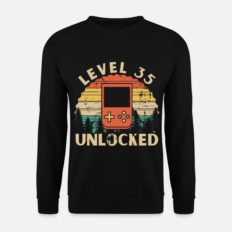 Level 35 Unlocked - Unisex Sweatshirt - black